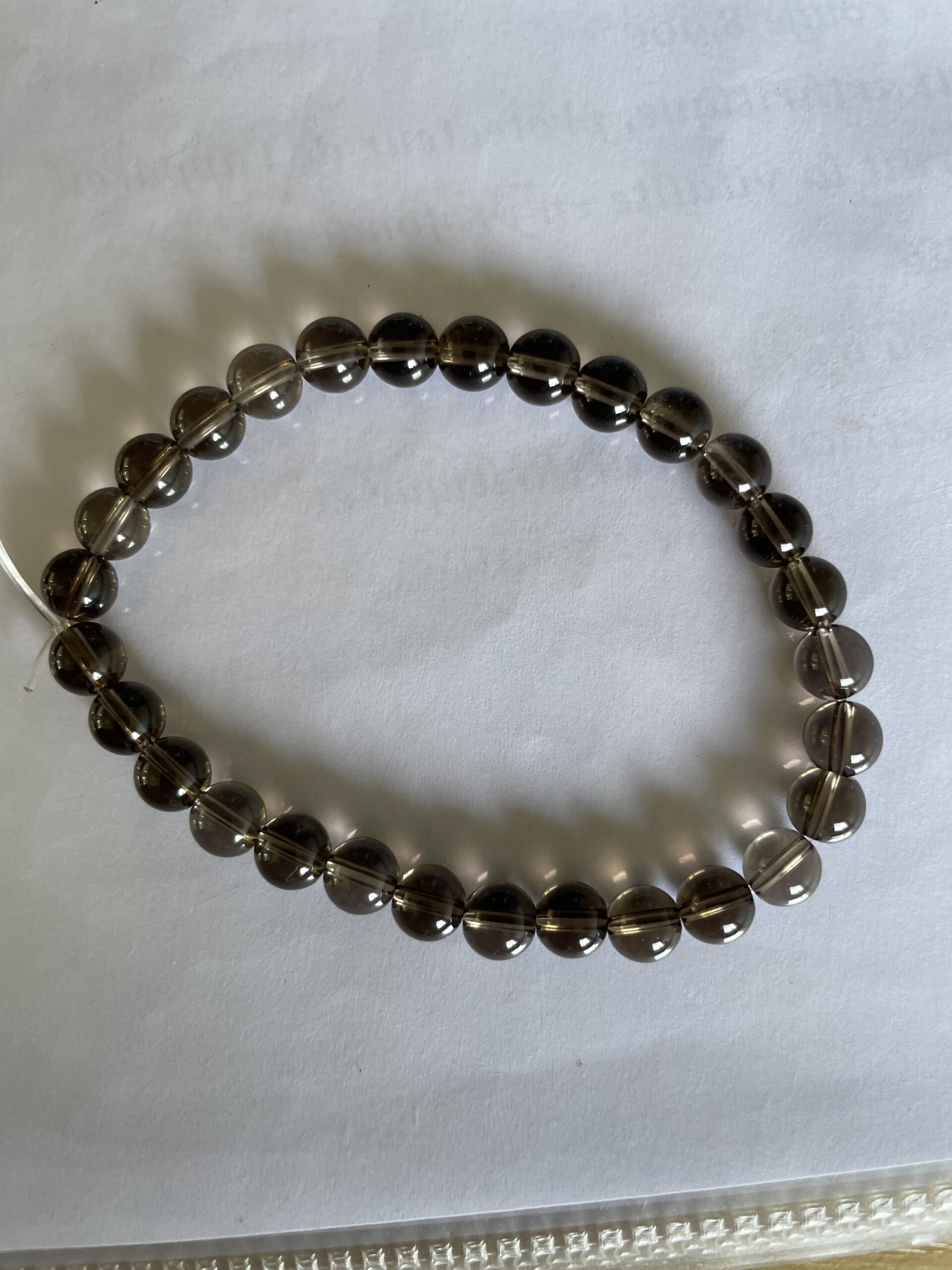 perles 6 mm en quartz fumé